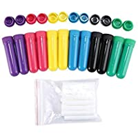 12 Piezas de Inhaladores Nasales de Aromaterapia de Aceite Esencial Tubos de Reemplazo Mechas de Algodón Varillas de…